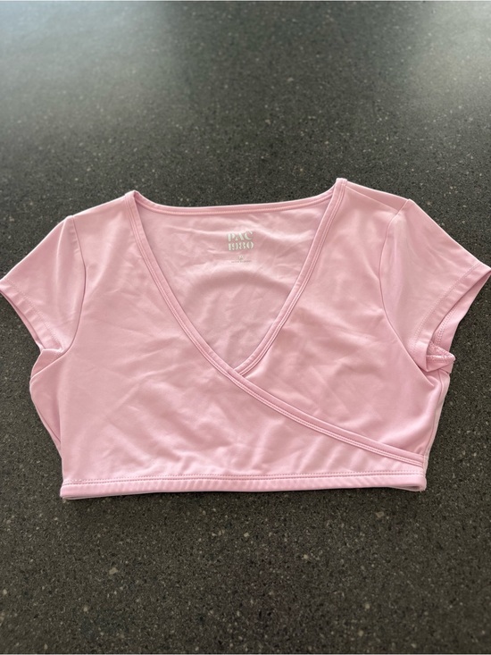PacSun Tops - Women's Pink Wrap-Front Crop Top